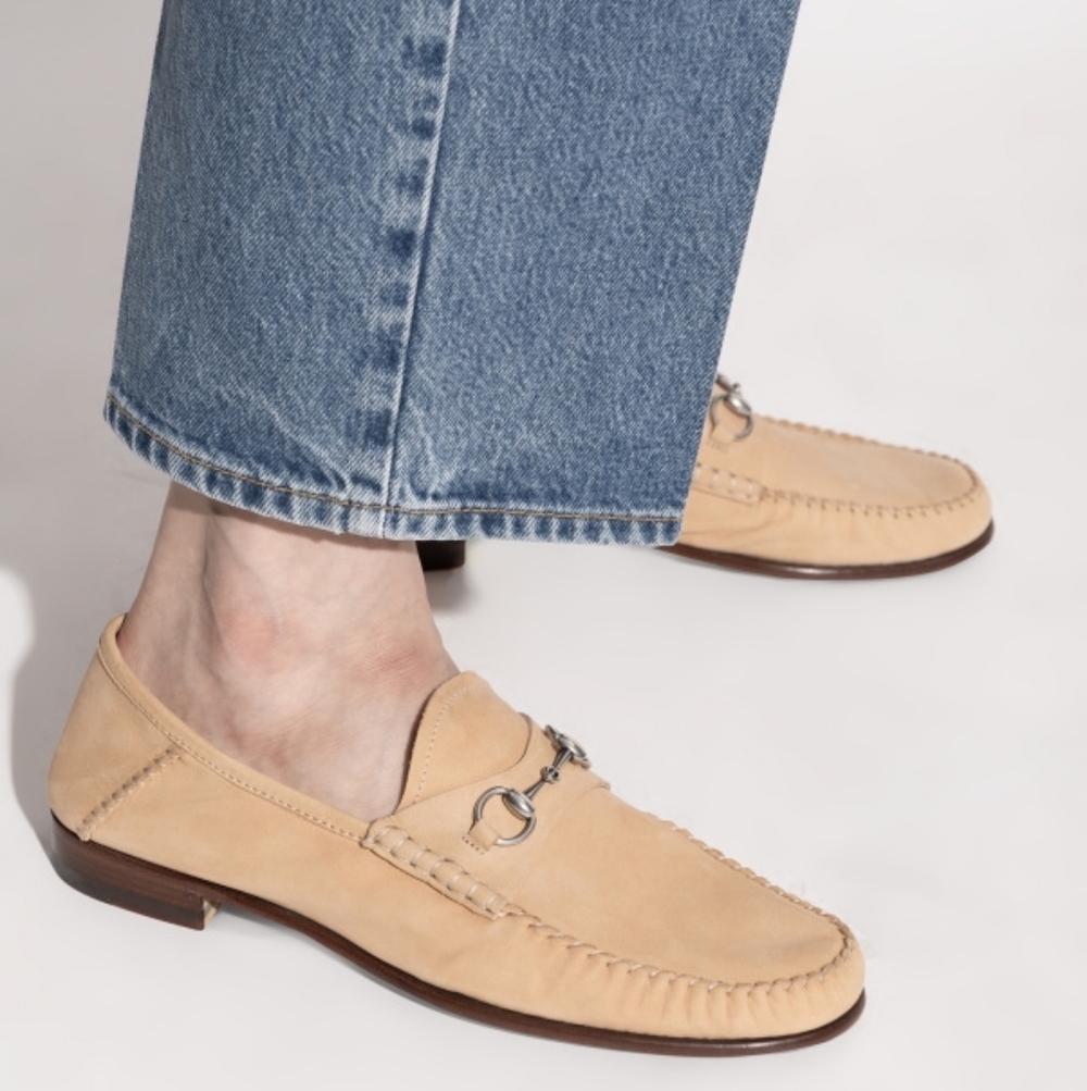 Gucci Gigi Suede Horsebit Loafers Size 36.5
